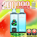 Bang Box 200K 8 in 1 disposable vape in Mint Ice, Blueberry Raspberry Ice, Grape Ice, and Nerdz Candy flavors with 200000 puffs, smart screen display, 850mAh battery, mesh coil, and Type-C charging