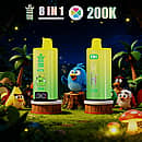 Bang King 200K 8-in-1 disposable vape &ndash; Blue Razz Ice, Grape Ice, Mango Ice flavor set (200,000 puffs)