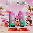 Bang King 200K 8-in-1 adjustable flavors disposable vape &ndash; Cool Mint, Peach Bear, Blue Cherry Lemon, Kiwi & Watermelon Ice