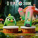 Bang King 200K 8-in-1 adjustable flavors disposable vape &ndash; Double Apple, Mango Peach, Strawberry Watermelon & Strawberry Vanilla Coke