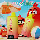 Bang King 200K 8-in-1 adjustable flavors disposable vape &ndash; Peach Mango Watermelon, Red Bull Strawberry & Strawberry Kiwi