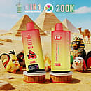 Bang King 200K 8-in-1 adjustable flavors disposable vape &ndash; Strawberry Mango, Strawberry Ice Cream, Banana Ice Cream, Strawberry Lychee