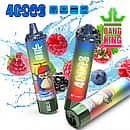 Bang King 40K disposable vape in Blueberry Raspberry flavor with 40000 puffs, Type-C charging, 1000mAh battery, and 1.0&Omega; mesh coil