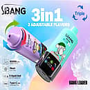 Bang Leader 85K 3 in 1 adjustable flavors disposable vape main picture with 85000 puffs, mesh coil, Type-C charging, and e-liquid and battery indicator