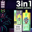 Jednorazowy vape Bang Box 80K 3 w 1 w smakach Lemon Cola Soda, Watermelon Gum i Black Dragon Ice z 80000 zaciągnięciami, baterią 850 mAh, regulowanym przełączaniem smaków i inteligentnym wyświetlaczem.