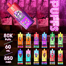 Bang Box 80K to jednorazowy vape z 80000 zaciągnięciami, pojemnością 60 ml e-liquidu, akumulatorem 850 mAh i kolorową gamą wielu smaków.