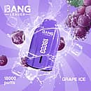 Bang Leader 18K disposable vape in Grape Ice flavor with 18000 puffs, compact portable design, and smooth all-day performance