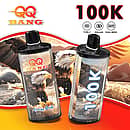 QQ Bang 100K disposable vape in Energy Drink flavor with 100000 puffs, Type-C charging, 650mAh battery, and dual mesh coil