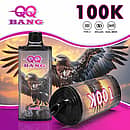 QQ Bang 100K disposable vape in Love 66 flavor with 100000 puffs, Type-C charging, 650mAh battery, and dual mesh coil