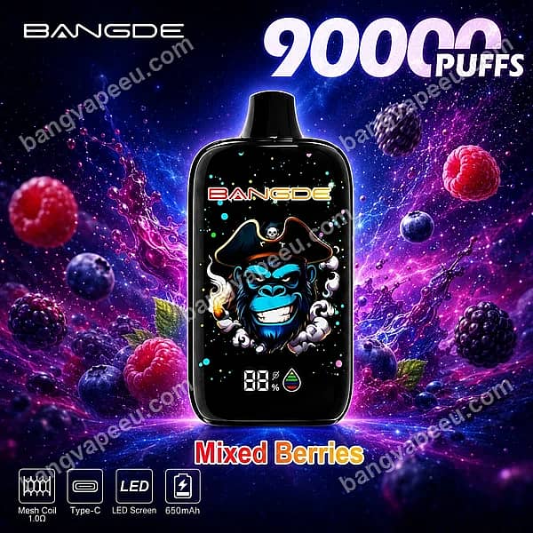 B=600,H=600,Aanpassen=Verkleinen,Zwaartekracht=Auto,Verscherpen=1,Metagegevens=Geen,Formaat=Auto,Kwaliteit=70 Bang De 90K Mixed Berries Disposable Vape Featuring 90000 Puffs, A Smart Led Screen, 650Mah Rechargeable Battery, And A Pirate Gorilla Graphic