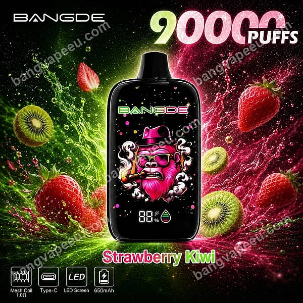 B=600,H=600,Aanpassen=Verkleinen,Zwaartekracht=Auto,Verscherpen=1,Metagegevens=Geen,Formaat=Auto,Kwaliteit=70 Bang De 90K Strawberry Kiwi Disposable Vape Device Featuring 90000 Puffs, A Smart Led Screen, 650Mah Rechargeable Battery, And 1.0 Ohm Mesh Coil