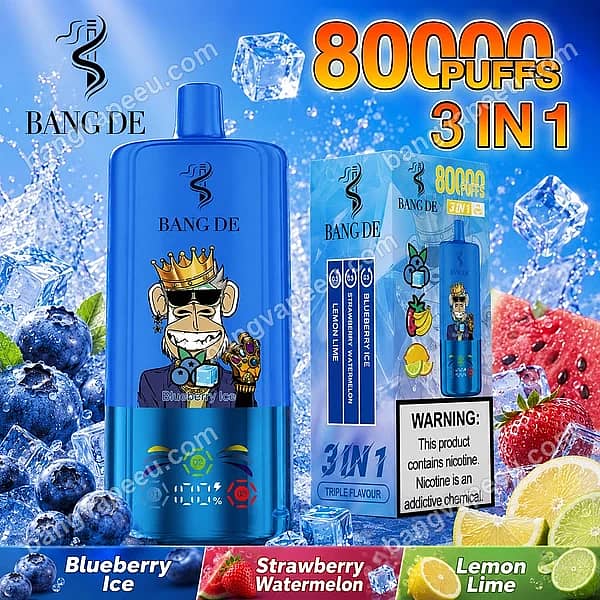 W=600,H=600,Fit=Scale Down,Gravity=Auto,Sharpen=1,Metadata=None,Format=Auto,Quality=70 Bang De 80K Blueberry Ice 3-In-1 Triple Flavor Disposable Vape With Strawberry Watermelon And Lemon Lime, Offering 80,000 Puffs