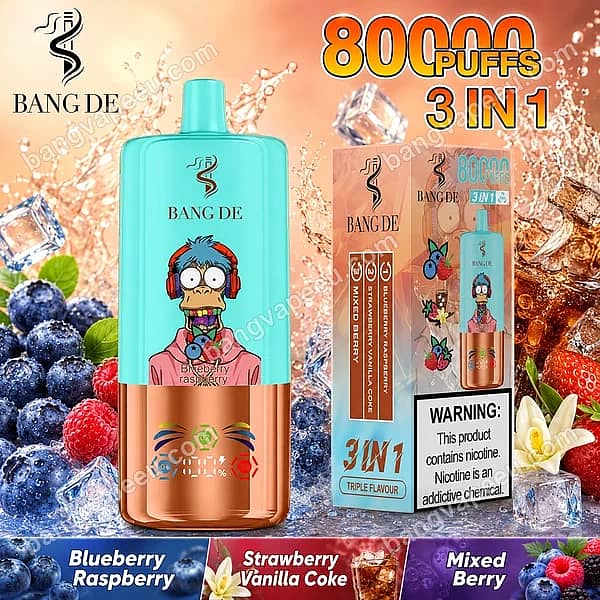 W=600,H=600,Fit=Scale Down,Gravity=Auto,Sharpen=1,Metadata=None,Format=Auto,Quality=70 Bang De 80K Blueberry Raspberry 3-In-1 Disposable Vape With 80000 Puffs, Featuring Strawberry Vanilla Coke And Mixed Berry Triple Flavors