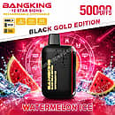 Bang King 12 Star Signs rechargeable disposable vape with 50000 puffs, featuring Black Gold Edition Watermelon Ice flavor