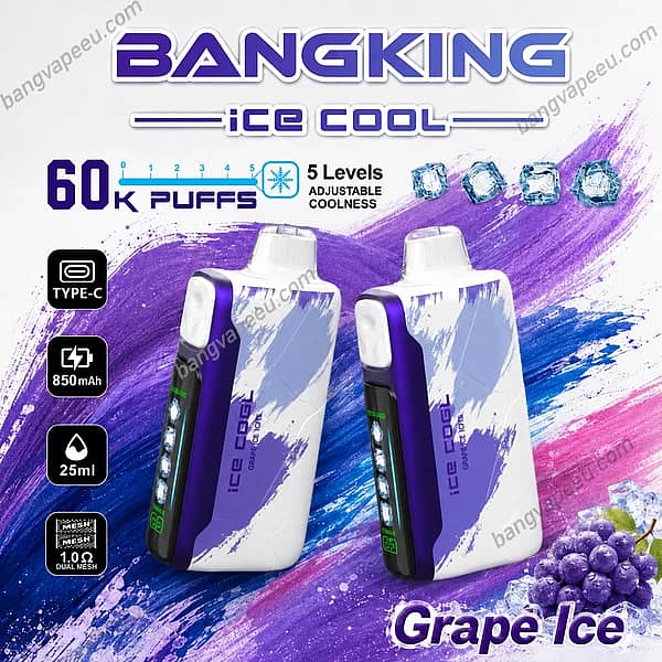 Bang King Ice Cool 60K Disposable Vape – Ultimate 60,000 Puffs Adjustable Coolness Vape - Image 13