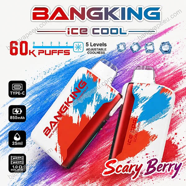 Bang King Ice Cool 60K Disposable Vape – Ultimate 60,000 Puffs Adjustable Coolness Vape - Image 10