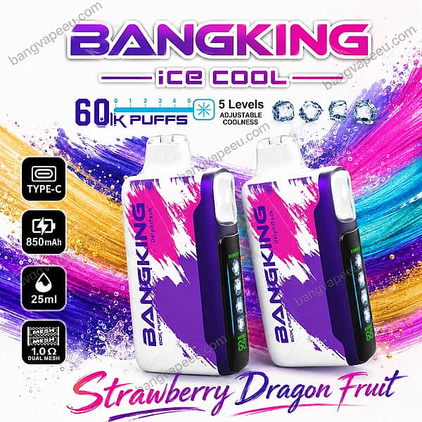 Bang King Ice Cool 60K Disposable Vape – Ultimate 60,000 Puffs Adjustable Coolness Vape - Image 8