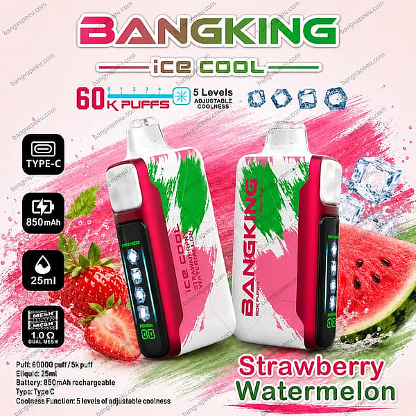 Bang King Ice Cool 60K Disposable Vape – Ultimate 60,000 Puffs Adjustable Coolness Vape - Image 7