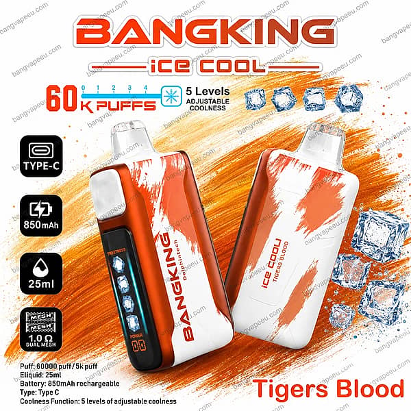 Bang King Ice Cool 60K Disposable Vape – Ultimate 60,000 Puffs Adjustable Coolness Vape - Image 5