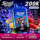 Bang Leader Stoll 200K Puffs disposable vape featuring triple flavors Blueberry Ice, Lemon Lime, Strawberry Watermelon, with 650mAh battery and dual mesh