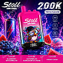 Bang Leader Stoll 200K Puffs triple flavor disposable vape featuring a digital display, 650mAh Type-C rechargeable battery, and dual mesh coils