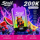 Bang Leader Stoll 200K Puffs triple flavor disposable vape in Watermelon Ice, Triple Melon, and Mixed Berries with dual mesh and Type-C charging