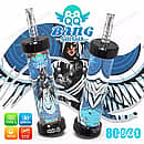 Vapeador desechable Qq Bang Shisha de 80 000 caladas con sabor Blue Razz, que cuenta con una batería recargable de tipo C de 1000 mAh, una capacidad de 40 ml y una resistencia de malla de 0,6 ohmios.