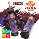 Vaporizador recargable Qq Bang Shisha de 80 000 caladas con sabor a Brown Ale, que cuenta con una batería de 1000 mAh, carga tipo C, capacidad de 40 ml y pantalla digital