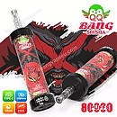 Vapeador desechable Qq Bang Shisha de 80 000 caladas con sabor a cereza y menta, batería recargable de tipo C de 1000 mAh, capacidad para 40 ml de e-líquido y una resistencia de malla de 0,6 ohmios.