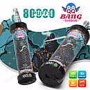 Vapeador desechable Qq Bang Shisha de 80 000 caladas con sabor a frutos del bosque, que cuenta con una batería recargable de 1000 mAh con conector tipo C, una capacidad de 40 ml de e-líquido y una pantalla LED digital.