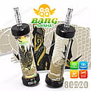 Vapeador desechable Qq Bang Shisha 80K Puffs con sabor a maracuyá, que cuenta con una batería recargable de 1000 mAh, 40 ml de e-líquido, una resistencia de malla de 0,6 ohmios y un indicador digital de nivel de batería