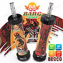 Vapeador desechable Qq Bang Shisha de 80 000 caladas con sabor a melocotón, mango y sandía, que cuenta con una batería recargable de tipo C de 1000 mAh, una capacidad de 40 ml y una resistencia de malla.