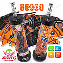 Vapeador desechable Qq Bang Shisha de 80 000 caladas con sabor a sandía, fresa y melón, que cuenta con una batería recargable de 1000 mAh con conector tipo C y una capacidad de 40 ml de e-líquido.