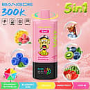 Bang De 300K Strawberry Watermelon – wiederaufladbare 5-in-1-Einweg-E-Zigarette mit den Geschmacksrichtungen Blueberry Kiwi, Cola Ice, Mango Peach und Love 66