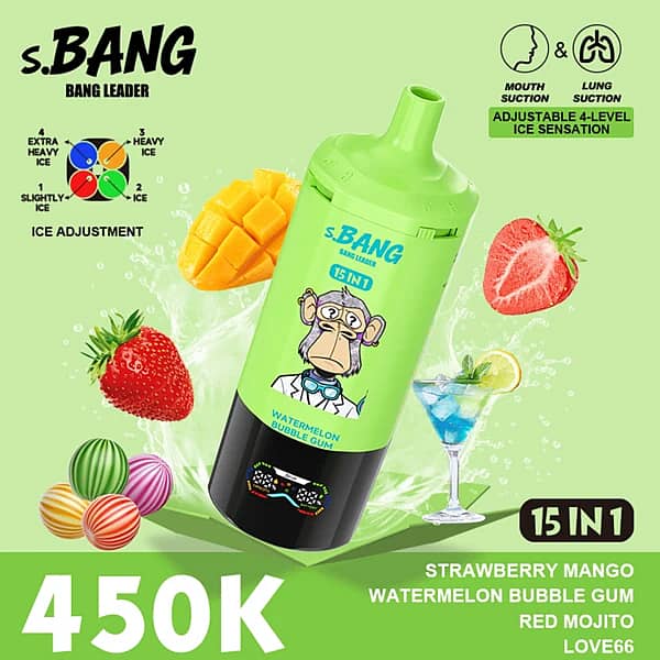 W=600,H=600,Fit=Scale Down,Gravity=Auto,Sharpen=1,Metadata=None,Format=Auto,Quality=70 Bang Leader 450K 15-In-1 Flavors Disposable Vape – Ultimate 450,000 Puffs Rechargeable Adjustable Ice Vape - Image 8