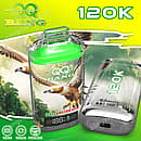 Bangvapeeu Qq Bang 120K Watermelon Ice disposable vape device featuring dual mesh technology, a 650mAh Type-C rechargeable battery, and 120K puffs