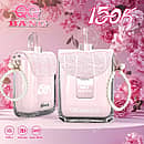 QQ Bang Perfume 150K Strawberry Ice disposable vape featuring a chic pink handbag design with a pearl strap, dual mesh coil, and a rechargeable 650mAh battery