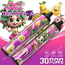 Qq Bang 30K LOVE66 rechargeable disposable vape with 30,000 puffs, dual mesh coil, Type-C charging, and a pink cartoon character and fruit design