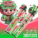 Qq Bang 30K Watermelon Ice disposable vape featuring 30000 puffs, a 650mAh Type-C rechargeable battery, and dual mesh coil