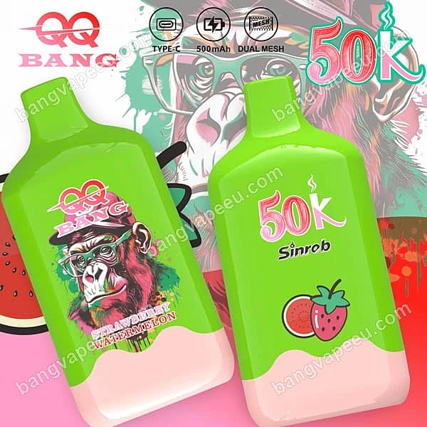 W=600,H=600,Fit=Scale Down,Gravity=Auto,Sharpen=1,Metadata=None,Format=Auto,Quality=70 Qq Bang 50K Strawberry Watermelon Rechargeable Disposable Vape Featuring A 500Mah Battery, Dual Mesh Coil, Type-C Charging, And Cool Monkey Graphic